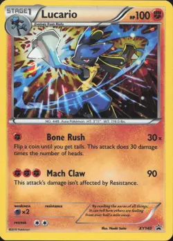 Pokemon Lucario XY140 Holo Promo XY Promo Near Mint - Image 1