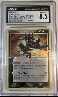 CGC 8.5 Greninja Star SWSH144 Sword & Shield Promo Holo English 2021 - Image 1