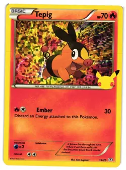 Pokemon TCG Tepig 13/25 McDonald's 25th Anniversary Promos NM - Image 1