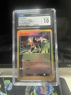 CGC 10 Gem Mint Houndour REVERSE HOLO EX Dragon 59/97 2003 - Image 1