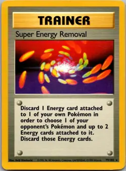 Super Energy Removal 79/102 Rare Base Set Unlimited Pokemon Lightly Played - Image 1