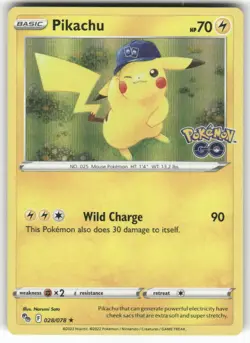 Pokemon - Pikachu (28) Holo - PGO 028/078 (NM) - Image 1