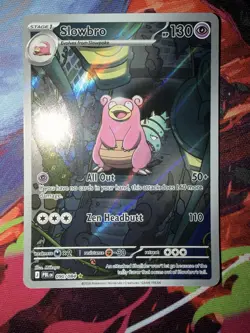 Slowbro 090/084 Illustration Rare Pitch Black Pokemon Holo Near Mint In Hand - Image 1