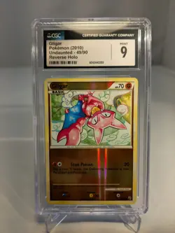 2010 Pokemon Undaunted Gligar Reverse Holo #49/90 CGC 9 - Image 1