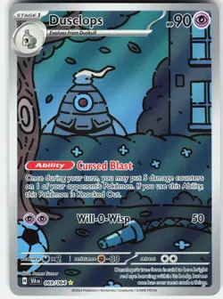 Pokemon Dusclops 069/064 Illustration Rare Shrouded Fable Pokemon Holo Near Mint - Image 1