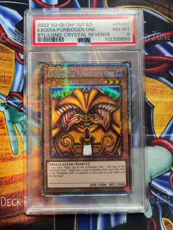 Yu-Gi-Oh PSA 8 Exodia the Forbidden One Starlight Rare 1st Ed BLCR-EN101 - Image 1