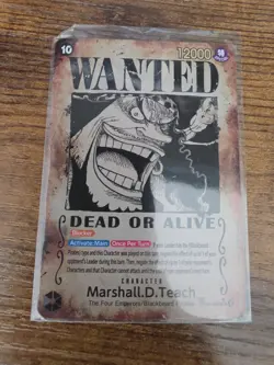 Bandai One Piece Card Game Marshall.D.Teach Wanted OP09-093 12000 Cost 10 EN - Image 1