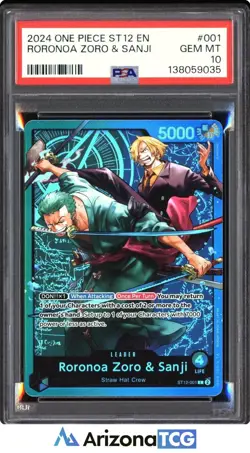 One Piece 2024 Roronoa Zoro & Sanji ST12-001 Leader ST12 GEM MINT PSA 10 - Image 1