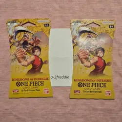 One Piece OP-04 Kingdoms of Intrigue Sleeved Booster Pack x2 English Sealed - Image 1