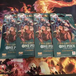 Two Legends One Piece TCG Sleeved Booster Pack OP-08 English Version Lot Of 4 - Image 1