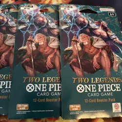 Two Legends One Piece TCG Sleeved Booster Pack OP-08 English Version Lot Of 4 - Image 3