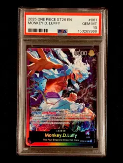 ONE PIECE STARTER DECK ST26-PURPLE/BLACK MONKEY D. LUFFY MONKEY D. LUFFY PSA 10 - Image 1
