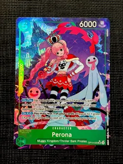 Perona OP14-033 Alternate Art Foil The Azure Sea's Seven One Piece Card NM - Image 1