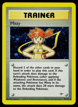 Pokemon Card - Misty Gym Heroes 18/132 Unlimited Holo Rare - Image 1