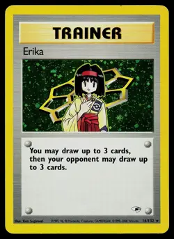 Pokemon Card - Erika Gym Heroes 16/132 Unlimited Holo Rare - Image 1