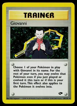 Pokemon Card - Giovanni Gym Challenge 18/132 Unlimited Holo Rare - Image 1