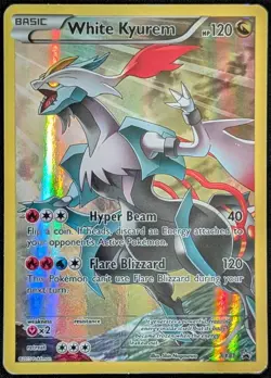 White Kyurem XY81 Full Art Holo Black Star Promo Pokemon Card LP/MP - Image 1