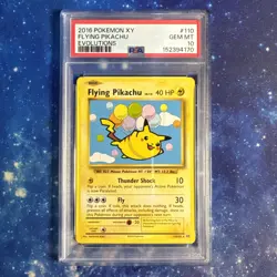 2016 Flying Pikachu Pokemon XY Evolutions Graded Card PSA 10 - Image 1