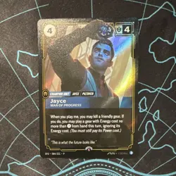 Riftbound Jayce Man of Progress Promo LoL TCG Card - Image 1