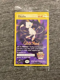 Pikachu WOTC Black Star Promo WB Movie Crimp Error Rare Pokemon Card Sealed - Image 1