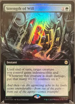 MTG Marvel’s Spider-Man Strength of Will Extended Art Foil (Rare) - Image 1