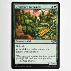 OVERGROWN BATTLEMENT MTG TDC - CARTE MAGIC THE GATHERING EN NEUF - Image 1