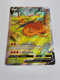 Pokemon TCG Charizard v SWSH260 Black Star Promo Holo Card Near Mint Condition - Image 3