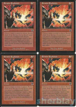 MTG Magic the Gathering TCG ONSLAUGHT 4X Erratic Explosion Sorcery Red 201 / 350 - Image 1