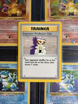 Pokemon Card - Impostor Professor Oak Base Set Shadowless 73/102 Rare - Image 1