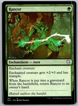 Rancor 15 Common Duel Decks: Garruk vs. Liliana Magic: The Gathering Near Mint - Image 1