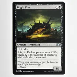 BLIGHT PILE MTG TDC - CARTE MAGIC THE GATHERING EN NEUF - Image 1