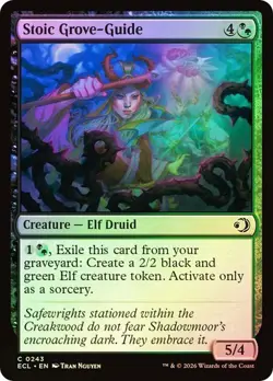 NM Foil Stoic Grove-Guide, MTG, Lorwyn Eclipsed, Magic the Gathering, 243 - Image 1