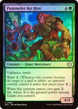 NM Foil Pummeler for Hire, MTG, Lorwyn Eclipsed, Magic the Gathering, 190 - Image 1