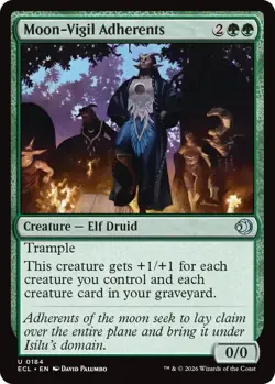 x4 NM (Playset, 4x) Moon-Vigil Adherents, MTG, Lorwyn Eclipsed, Magic, 184 - Image 1