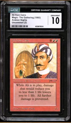 Magic The Gathering MTG ALI FROM CAIRO Arabian Nights CGC 10 GEM MINT BGS PSA - Image 1