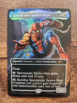 MTG Spider-Man Spectacular Spider-Man Foil Marvel Legends Promo P0002 - Image 1