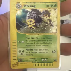 2002 Pokemon WEEZING Expedition HOLO RARE Base Set e-Reader 32/165 - Image 2
