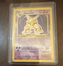 Wizards of the Coast Pokemon TCG Base Set Alakazam 1/102 Holo Rare 1st Ed - Image 1