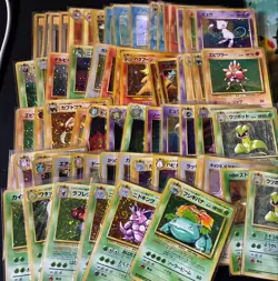 Lot 74 Vintage Japanese Pokemon Card Set Old Back Holo venusaur mew articuno - Image 1