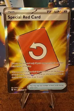 Special Red Card English Pokemon 113/086 NM Full Art Ultra Rare Chaos Rising - Image 1