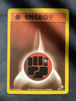Fighting Energy 106/111 Pokemon Neo Genesis Unlimited Vintage LP - Image 1