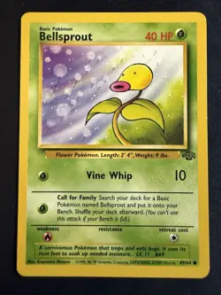 Bellsprout 49/64 Pokemon Jungle Set Unlimited Vintage LP - Image 1