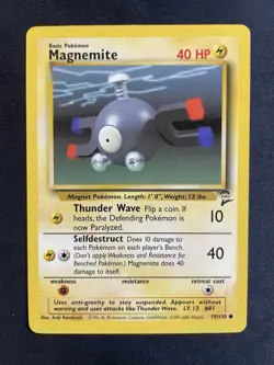 Magnemite 79/130 Pokemon Base Set 2 Unlimited Vintage LP - Image 1