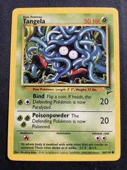 Tangela 96/130 Pokemon Base Set 2 Unlimited Vintage LP - Image 1