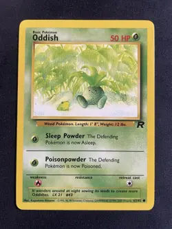 Oddish 63/82 Pokemon Team Rocket Set Vintage Unlimited LP - Image 1