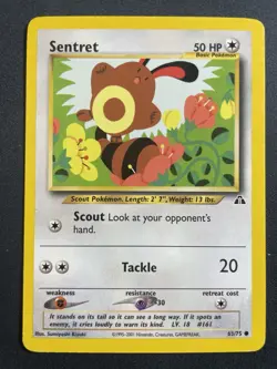 Sentret 63/75 Pokemon Neo Discovery Unlimited Vintage LP - Image 1