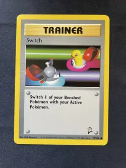 Switch 123/130 Pokemon Base Set 2 Unlimited Trainer Vintage LP - Image 1