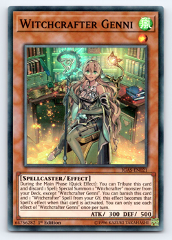 Witchcrafter Genni - IGAS-EN021 - Super Rare 1st Edition Yugioh - Image 1