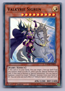 Valkyrie Sigrun - TOCH-EN023 - Super Rare - 1st Edition - Yugioh - Image 1
