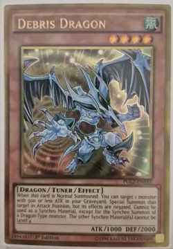 YuGiOh Debris Dragon Gold Rare 1st Edition PGL2-EN031 - Image 1